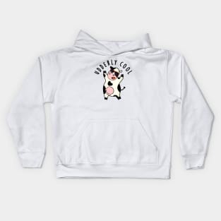 Udderly Cool Cute Cow Pun Kids Hoodie